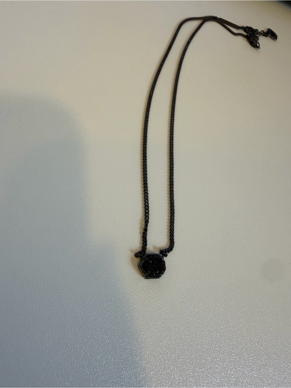 Kendra Scott Black Hexagon Pendant Necklace - Women's Jewelry